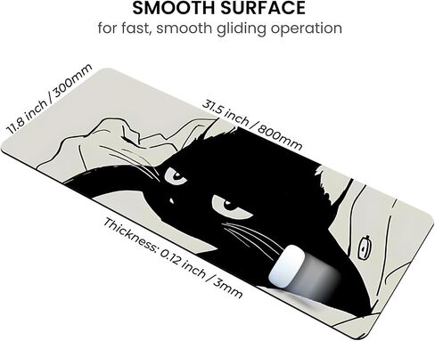 Large Gaming Mouse Pad, Full Keyboard Mat, Long Laptop Mousepad, Computer Mouse Mat for Home and Office, Anti-Slip Rubber Base, 31.5 x 11.8 Inches (Japan Street) in Saudi Arabia