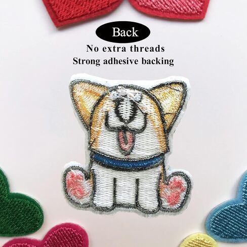 Sewing Repair Patches for Clothing, Self-Adhesive Embroidered Decorative Patches for Covering Holes, Cute Dog Patches for Down Jacket Tent Clothes Bags Cushion, 9pcs in Saudi Arabia