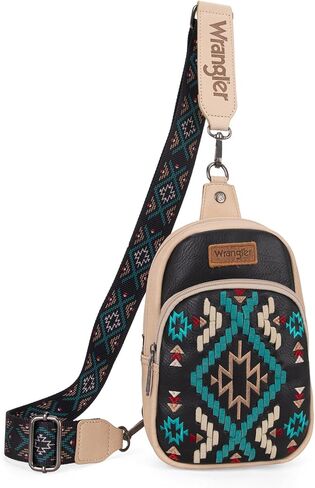 Wrangler Sling Bag for Women Aztec Crossbody Bags Fanny Pack Chest Bag Purse in Kuwait