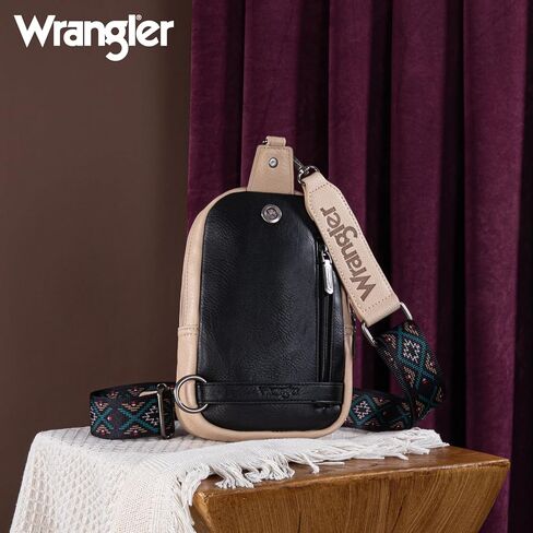 Wrangler Sling Bag for Women Aztec Crossbody Bags Fanny Pack Chest Bag Purse in Kuwait