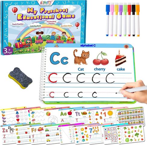 Montessori Preschool Learning Tracing Workbook - Toddler Alphabet and Number Practice Handriting Practice Busy Book Book Pray Pray ، Autism Materials Prek Edual in Saudi Arabia