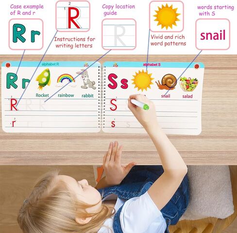 Montessori Preschool Learning Tracing Workbook - Toddler Alphabet and Number Practice Handriting Practice Busy Book Book Pray Pray ، Autism Materials Prek Edual in Saudi Arabia