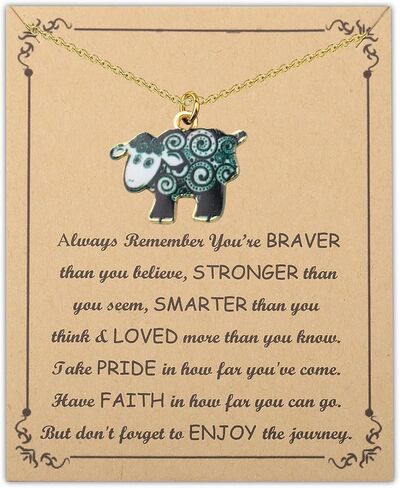 BNQL Sheep Pendant Necklace Sheep Lover Gifts Sheep Jewelry Gifts Sheep Farm Animal Gifts Sheep Herder Gifts Sheep Owner Gift in Saudi Arabia