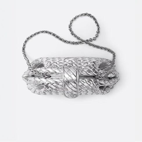 Small Metallic Glossy PU Leather Shoulder Bag Clutch Handbags for Women Fashion Chain Ladies Purse in Saudi Arabia