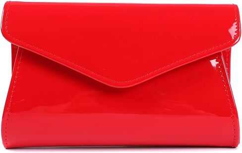 Fashion Glossy Envelope Faux Patent Leather Clutch Evening Bags for Women Wedding Formal Prom Handbag in Saudi Arabia