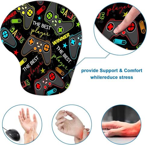 وسادة فأر مريحة بريطانية مع دعم معصم منصات الماوس الهيكل العظمي الأسود مع قاعدة مطاطية غير انزلاق لألعاب المكاتب المنزلية تعمل أجهزة الكمبيوتر المحمولة. in Kuwait