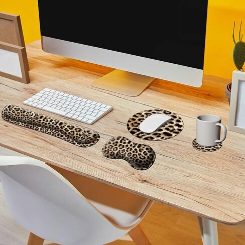 Mouse Pad with Wrist Rest + Keyboard Wrist Rest + Gaming Mouse Pad + Coasters Ergonomic Memory Foam Wrist Pad Set with Easy Typing & Pain Relief for Computer Laptop Office & Home,Blue Butterfly Skull in Saudi Arabia