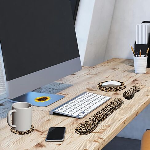 Mouse Pad with Wrist Rest + Keyboard Wrist Rest + Gaming Mouse Pad + Coasters Ergonomic Memory Foam Wrist Pad Set with Easy Typing & Pain Relief for Computer Laptop Office & Home,Blue Butterfly Skull in Saudi Arabia