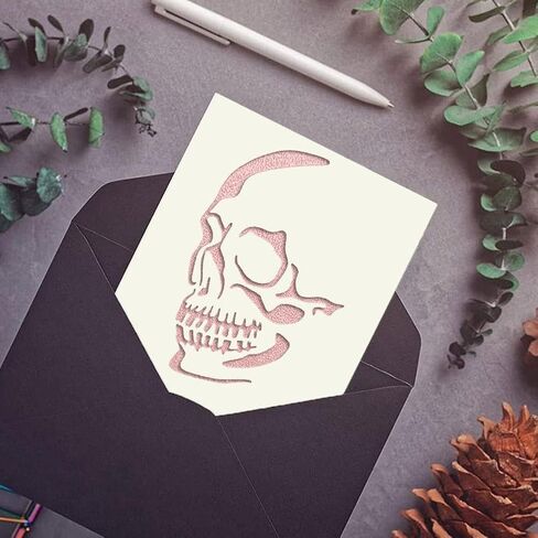 سيلف هالوين جمجمة المعادن مموت قطع الهيكل العظمي صورة ظلية يموت قطع الإستنسل DIY قصاصات القصاصات الألبوم الزخرفية بطاقة الورق البطاقة الفنية in Kuwait