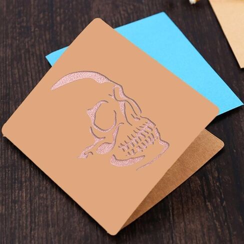 سيلف هالوين جمجمة المعادن مموت قطع الهيكل العظمي صورة ظلية يموت قطع الإستنسل DIY قصاصات القصاصات الألبوم الزخرفية بطاقة الورق البطاقة الفنية in Kuwait