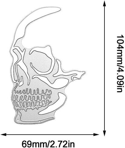 سيلف هالوين جمجمة المعادن مموت قطع الهيكل العظمي صورة ظلية يموت قطع الإستنسل DIY قصاصات القصاصات الألبوم الزخرفية بطاقة الورق البطاقة الفنية in Kuwait