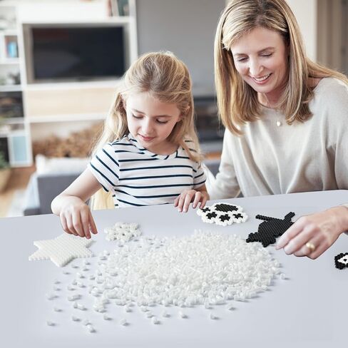 AUGSUN Fuse Beads, 1500Pcs Black White Melty Beads 5mm Iron Beads for Arts and Crafts in Kuwait