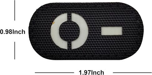 Glow Dark Blood Type O- Negative NEG Tactical Patches Appliques, Hook and Loop Fastener Backing Emblem Military Badges for Outdoors in Saudi Arabia