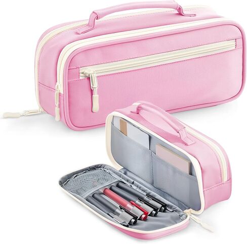 Cute Pencil Case for Girls - Large Pencil Pouch for Girls Boys,Big Capacity Portable Pen Bag,Special Aesthetic Pen Box with Handle,School Supplies Stationary Organizer for Kids Teens Adults in Saudi Arabia