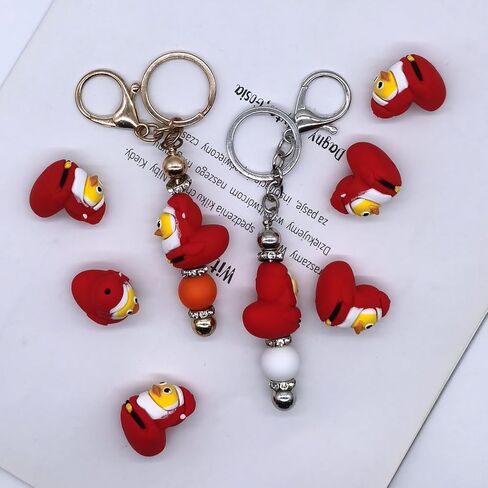 10 Pcs 3D Football Silicone Focal Beads for Pens Bulk, Cute Loose Rubber Rugby Shaped Bead for Beadable Beaded Pen Keychain Making in Kuwait