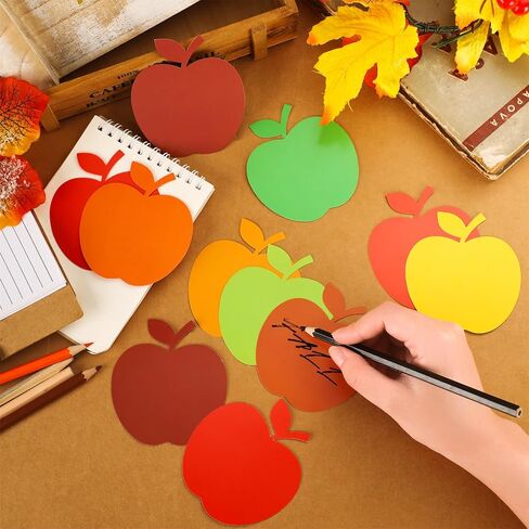 Geyee 108 PCS Apple Cletouts Fall Bulletin Board Decoration Colled Color Apple Cut Outs for Heachiving Autumn Wall Decoration Teacher Kids DIY Craft Project in Kuwait