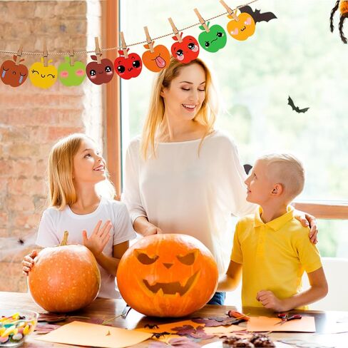 Geyee 108 PCS Apple Cletouts Fall Bulletin Board Decoration Colled Color Apple Cut Outs for Heachiving Autumn Wall Decoration Teacher Kids DIY Craft Project in Kuwait