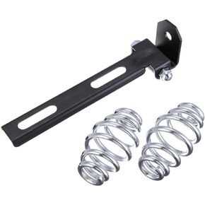 Black Solo Seat Mount Kit Bracket w/ 3 Inch Barrel Spring for Chopper Bobber Softail Custom