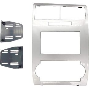 Install Double Din Factory Navigation Radio Stereo Silver Bezel Fitted For Dodge Charger 2006 2007 Dodge Magnum 2005 2006 2007