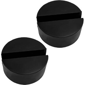 2 PCS Jack Stand Pad Adapter, Universal Rubber Pinch Weld Side Frame Rail Protector Pad, Vehicle Heavy Duty Slotted Floor Jack Pad, Lift Protection Tool Car Accessories