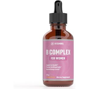B Complex Vitamins for Women | Helps to Improve Brain Function, Digestion, Energy, & More | B Vitamins Complex for Women | Vitamin B Complex | B Complex Vitamins | B12 Complex | 1 fl oz