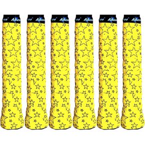 ALIEN PROS Tennis Racket Grip Tape (6 Grips) – Precut and Dry Feel Tennis Grip – Designer Tennis Overgrip Grip Tape Tennis Racket – Wrap Your Racquet for High Performance (6 Grips)