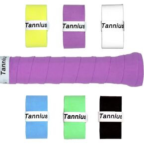 Tennis Racket Grip Tape, 6 Pack Tacky Tennis Grips, Absorbent and Enhanced Tennis Racquet Overgrip