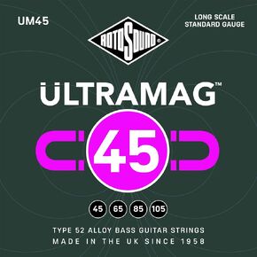 Rotosound strings for electric bass ULTRAMAG 52 ALLOY ROUNDWOUND 4-str. UM45 Standard 45-105