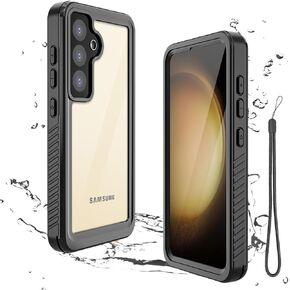 حافظة Miimall لهاتف Samsung Galaxy S24 مقاومة للماء، [IP68 تحت الماء] [مقاومة للسقوط العسكري بطول 14FT] [عدسة كاميرا مدمجة وواقي شاشة] [مقاومة للغبار] حافظة هاتف مقاومة للصدمات لكامل الجسم لهاتف Galaxy S24، 2024