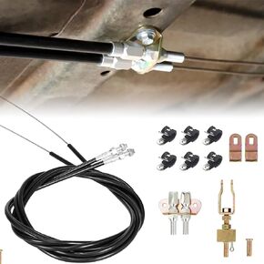 Emergency Parking Brake Cable Kit Fit for Lokar Floor Mount Units/Disc & Drum Brakes,Universal Emergency Brake Assemblies Replacement # 330-9371 140-14415-R