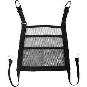 3-Layer Car Mesh Organizer Between Front Seat Backseat Mesh Storage Net Kid Dog Pet Barrier Car Net Pocket Handbag Tissue Purse Holder for Car, SUV, Van