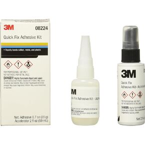 3M Quick Fix Adhesive Kit, 08224, 0.7 oz adhesive/2.0 oz accelerator Bottles