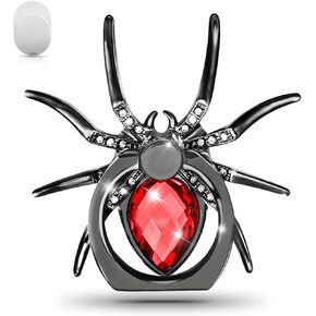 Allengel Spider Phone Ring Holder Stand, Animal Phone Ring Finger Grip Rhinestone Phone Kickstand for All Smartphone (Purple)