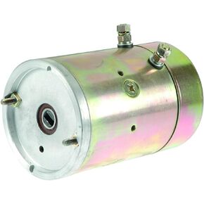 New 12 Volt Snow Plow Mower Compatible with Meyer E57 E57H E-57 E60H E60 E-60 Pumps CW Slotted Shaft Insulated Ground 4.5" Case Dual Ball Bearing 15829, 15841, 15869 1306007 AMJ4739 AMT0354 LMY0003