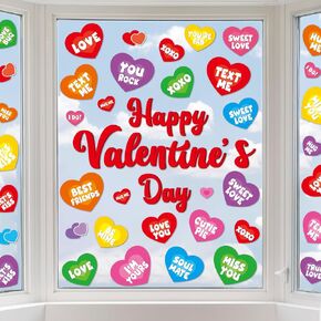 ملصقات نافذة لعيد الفصح من gisgfim ملصقات لاصقة للنافذة على شكل أرنب عيد الفصح لعيد الفصح وبيضة عيد الفصح لتزيين المنزل والمكتب والمدرسة ومستلزمات حفلات الربيع