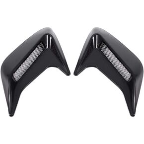 Acouto Car Decorative Air Scoop Flow Intake Vent Hood Cover Bonnet 2pcs Universal DIY Style Car Hood Air Flow Vent Sticker Cover Decorative Air Flow Intake Scoop (Black)