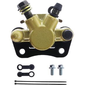 PRO BAT Left Hydraulic Disc Brake Caliper Replacement for 50cc 70cc 90cc 110cc 125cc Chinese ATV 4 Wheeler Quad Go Kart Golden