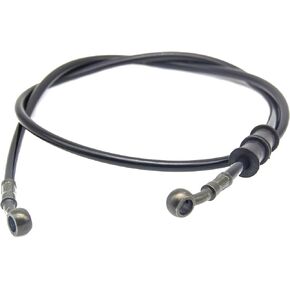Motorcycle Brake Line, Stainless Brake Hose, Motorcycle Braided Steel Brake Clutch, Pack of 1, Flexible Brake Line for Bikes Motocross Street Bikes (60cm/23.6",Black)