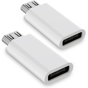 USB C to Micro USB Adapter, 2-Pack Type C Female to Micro USB Male Convert Connector Support Charge & Data Sync Compatible with Samsung Galaxy S7 Edge S6, LG Nexus 5 4 and Micro USB Devices