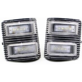 2x علامة ضوء مرآة جانبية LED متوافقة مع 2008 إلى 2016 Ford F250 F350 F450 F550 Super Duty Turn Signal، 7C3Z-13776-A 7C3Z-13776-B 7C3Z13776A 7C3Z13776B (عدسة دخان-كهرماني/ضوء أبيض) in Kuwait