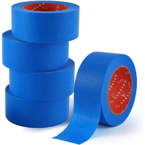 10 Rolls Painters Tape 2 inch Bulk Painter Tape Blue Wide Roll, Blue Masking Tape, 2 Inches x 55 Yards for General Purpose Wall Painting, Home Improvement