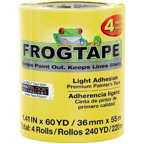 FROGTAPE Delicate Surface Painter's Tape, Yellow, 1.41 in. x 60 yd, 10 Rolls (242836) in Kuwait