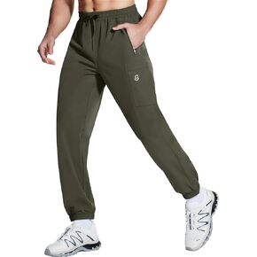 Mens Sweatpants Joggers with Zipper Pockets Athletic Sweat Pants Joggers for Men Sports Hiking Golf Travel
