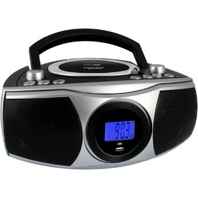 HANNLOMAX HX-315CD Portable CD/MP3 Boombox، راديو AM/FM، تردد الراديو الرقمي، بلوتوث، منفذ USB لتشغيل MP3، شاشة LCD، مدخل Aux-in، مصدر طاقة AC/DC (أسود) in Kuwait