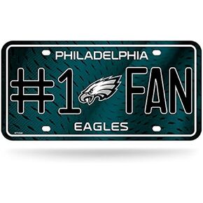 Rico Industries NFL Unisex-Adult #1 Fan Metal License Plate Tag