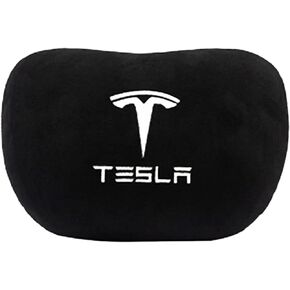وسادة KIKIMO Tesla للطراز 3/Y/S/X، ملحقات طراز Tesla 3، ملحقات Tesla Model Y، وسادة رقبة السيارة الناعمة، وسادة مسند رأس السيارة المخصصة، وسادة الرقبة للسفر، أسود in Kuwait