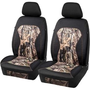 Mossy Oak Low Back Camo Seat Covers, Airbag Compatible, Universial Fit, Fit Most Bucket Seats - Made with Premium Rip-Stop Oxford Fabric - Official Licensed Product