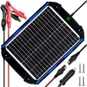 SUNER POWER 20W 12V Solar Battery Trickle Charger & Maintainer PRO, Built-in Intelligent MPPT Controller, Waterproof 12 Volt 20 Watt Solar Panel Charging Kits for Car Marine RV Trailer Boat Automotive in Kuwait