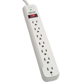 قطاع الطاقة Tripp Lite 7 Outlet Surge Protector، سلك طويل جدًا بطول 12 قدمًا، أسود، وتأمين بقيمة 25,000 دولار (TLP712B)