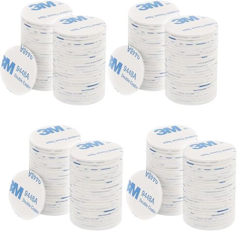 100 قطعة من وسادات الشريط الإسفنجي اللاصق الدائرية 3M مقاس 30 × 30 مم - حل تثبيت متعدد الاستخدامات وآمن مع التصاق قوي in Kuwait